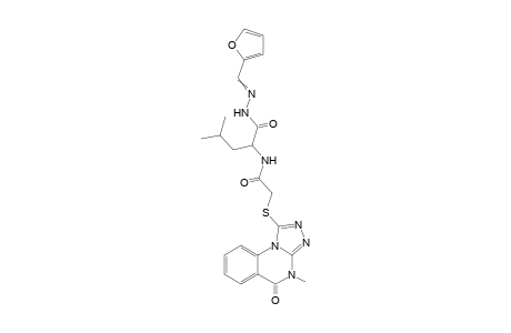 2-(2-(4,5-Dihydro-4-methyl-5-oxo-[1,2,4]triazolo[4,3-a]quinazolin-1-ylthio)acetamido)-N'-((furan-2-yl)methylene)-4-methylpentanehydrazide