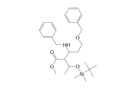Methyl 3-(Benzylamino)-5-(benzyloxy)-2-(1-(((1,1-dimethylethyl)dimethylsilyl)oxy)ethyl)pentanoate