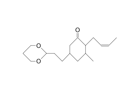 2-(cis-But-2-en-1-yl)-5-(2-[1,3-dioxan-2-yl]-ethyl)-3-methyl-cyclohexanone