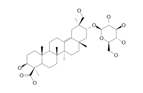 21-O-BETA-D-GLUCOPYRANOSYL-3-BETA,21-ALPHA,30-TRIHYDROXYOLEAN-13(18)-EN-24-OIC-ACID