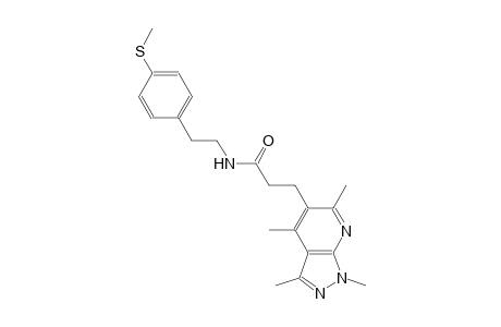 1H-pyrazolo[3,4-b]pyridine-5-propanamide, 1,3,4,6-tetramethyl-N-[2-[4-(methylthio)phenyl]ethyl]-