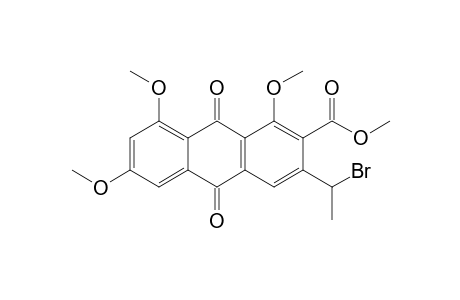 METHYL-(+/-)-3-(1'-BROMOETHYL)-1,6,8-TRIMETHOXY-9,10-DIOXO-9,10-DIHYDROANTHRACENE-2-CARBOXYLATE