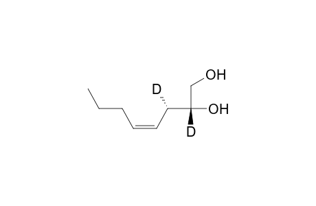 (-)-(2R,3S,4Z)-[2,3-Dideuterio]oct-4-ene-1,2-diol