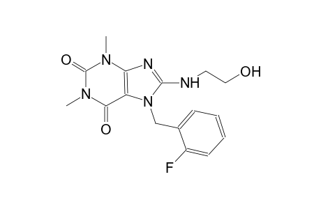 1H-purine-2,6-dione, 7-[(2-fluorophenyl)methyl]-3,7-dihydro-8-[(2-hydroxyethyl)amino]-1,3-dimethyl-