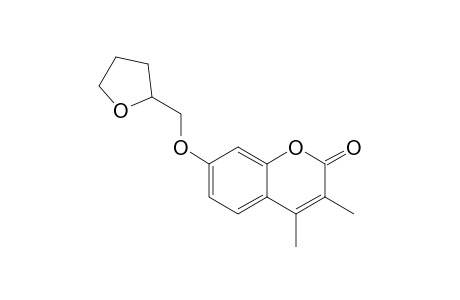 2H-1-Benzopyran-2-one, 3,4-dimethyl-7-[(tetrahydro-2-furanyl)methoxy]-