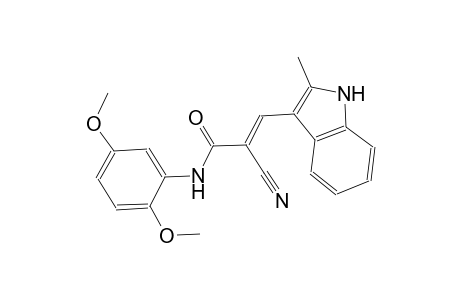 (2E)-2-cyano-N-(2,5-dimethoxyphenyl)-3-(2-methyl-1H-indol-3-yl)-2-propenamide