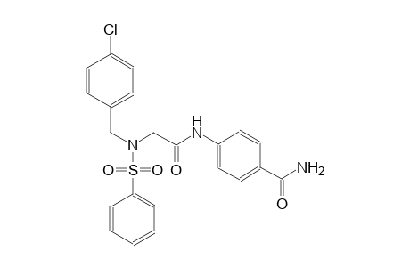 4-({[(4-chlorobenzyl)(phenylsulfonyl)amino]acetyl}amino)benzamide