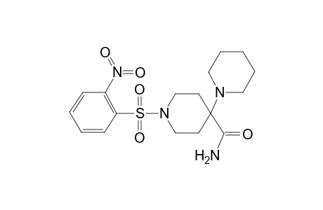1-(2-nitrophenyl)sulfonyl-4-(1-piperidinyl)-4-piperidinecarboxamide