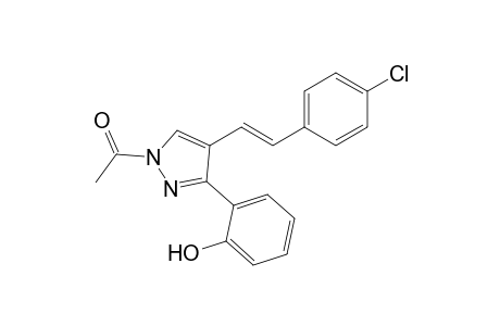 (E)-1-Acetyl-4-(4'-chlorostyryl)-3-(2''-hydroxyphenyl)-pyrazole