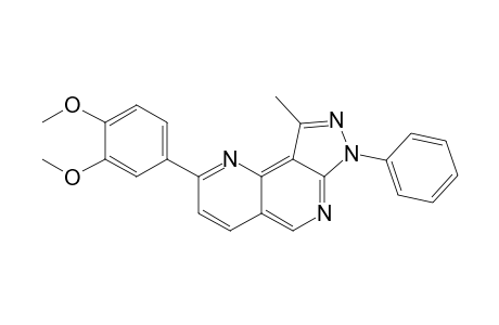 2-(3,4-Dimethoxyphenyl)-9-methyl-7-phenyl-7H-pyrazolo[3,4-h][1,6]naphthyridine