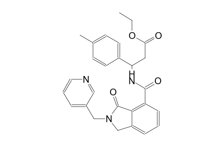 ethyl 3-(4-methylphenyl)-3-({[3-oxo-2-(3-pyridinylmethyl)-2,3-dihydro-1H-isoindol-4-yl]carbonyl}amino)propanoate