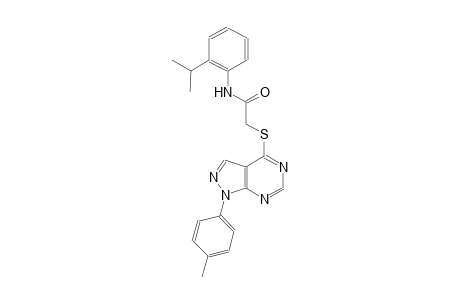 N-(2-isopropylphenyl)-2-{[1-(4-methylphenyl)-1H-pyrazolo[3,4-d]pyrimidin-4-yl]sulfanyl}acetamide