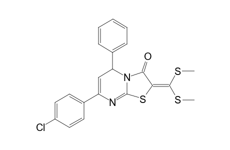 2-(bis-methylsulfanyl-methylene)-7-(4-chloro-phenyl)-5-phenyl-5H-thiazolo[3,2-a]pyrimidin-3-one