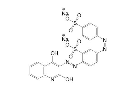 Benzenesulfonic acid, 2-[(1,2-dihydro-4-hydroxy-2-oxo-3-quinolinyl)azo]-5-[(4-sulfophenyl)azo]-, disodium salt