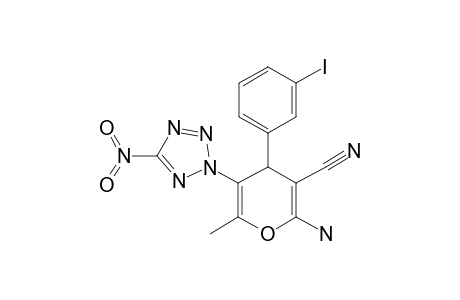 2-amino-4-(3-iodophenyl)-6-methyl-5-(5-nitrotetrazol-2-yl)-4H-pyran-3-carbonitrile