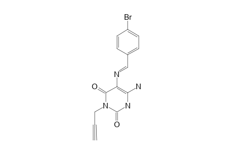 6-AMINO-5-(4-BROMOBENZYLIDENAMINO)-3-PROPARGYLURACIL