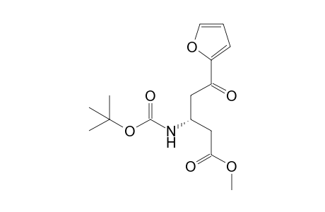 (3R)-3-(tert-butoxycarbonylamino)-5-(2-furyl)-5-keto-valeric acid methyl ester