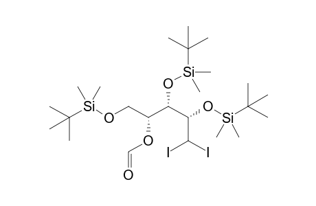 1,3,4-Tri-O-[tert-butyl(dimethyl)silyl]-5-deoxy-5,5-diiodo-2-O-formyl-D-arabinitol