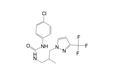 N-(4-chlorophenyl)-N'-{2-methyl-3-[3-(trifluoromethyl)-1H-pyrazol-1-yl]propyl}urea