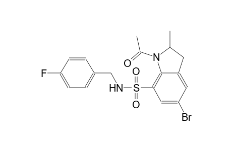 1H-indole-7-sulfonamide, 1-acetyl-5-bromo-N-[(4-fluorophenyl)methyl]-2,3-dihydro-2-methyl-