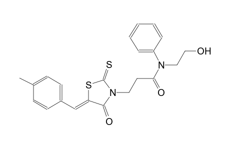 N-(2-hydroxyethyl)-3-[(5Z)-5-(4-methylbenzylidene)-4-oxo-2-thioxo-1,3-thiazolidin-3-yl]-N-phenylpropanamide