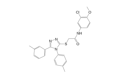 N-(3-chloro-4-methoxyphenyl)-2-{[5-(3-methylphenyl)-4-(4-methylphenyl)-4H-1,2,4-triazol-3-yl]sulfanyl}acetamide