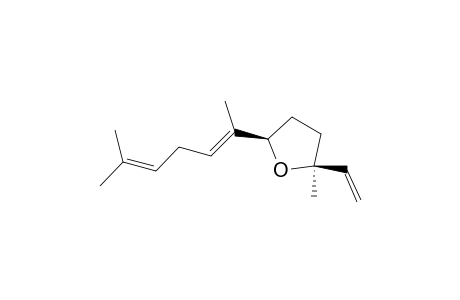 Furan, 5-(1,5-dimethyl-1,4-hexadienyl)-2-ethenyltetrahydro-2-methyl-, [2S-[2.alpha.,5.beta.(E)]]-