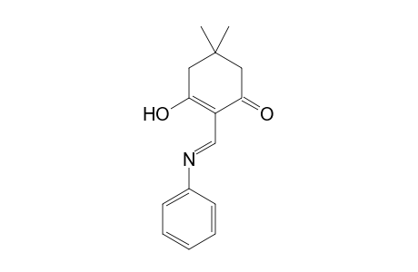 2-Cyclohexen-1-one, 3-hydroxy-5,5-dimethyl-2-[(phenylimino)methyl]-