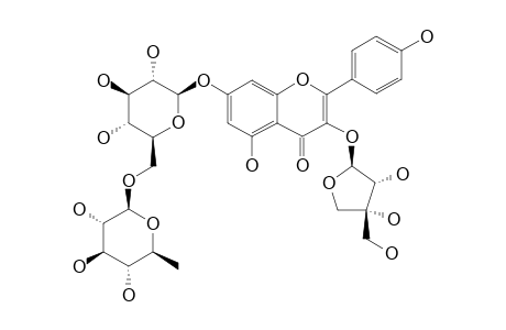 KAEMPFEROL-3-O-BETA-D-APIOFURANOSIDE-7-O-ALPHA-L-RHAMNOPYRANOSYL-(1''''->6''')-O-BETA-D-GALACTOPYRANOSIDE