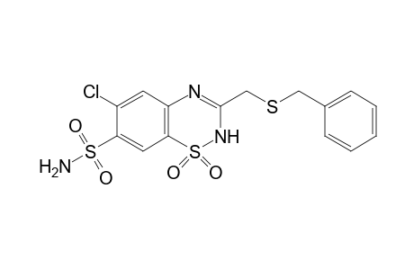 3-[(benzylthio)methyl]-6-chloro-2H-1,2,4-benzothiazine-7-sulfonamide, 1,1-dioxide