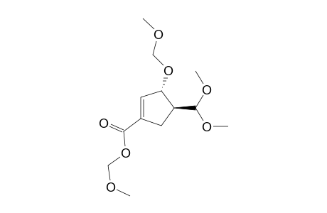 1-Cyclopentene-1-carboxylic acid, 4-(dimethoxymethyl)-3-(methoxymethoxy)-, methoxymethyl ester, trans-