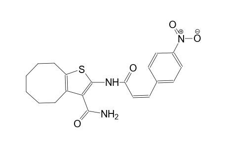 2-{[(2Z)-3-(4-nitrophenyl)-2-propenoyl]amino}-4,5,6,7,8,9-hexahydrocycloocta[b]thiophene-3-carboxamide