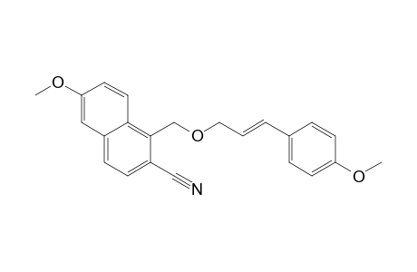 (E)-2-cyano-6-methoxy-1-[5-(4-methoxyphenyl)-2-oxapent-4-enyl]naphthalene