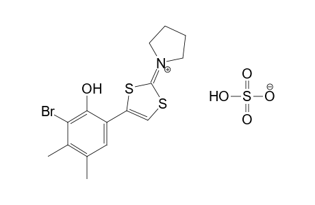 1-[4-(5-bromo-6-hydroxy-3,4-xylyl)-1,3-dithiol-2-ylidene] pyrrolidinium hydrogen sulfate