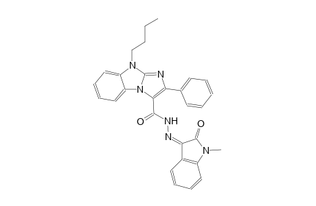 9-butyl-N'-[(3Z)-1-methyl-2-oxo-1,2-dihydro-3H-indol-3-ylidene]-2-phenyl-9H-imidazo[1,2-a]benzimidazole-3-carbohydrazide