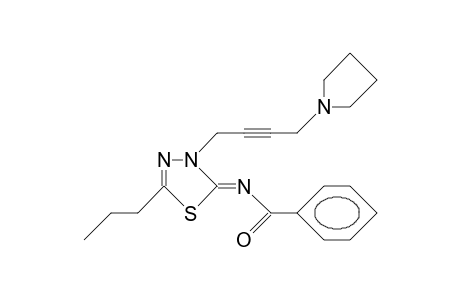 N-(5-Propyl-3-[4-pyrrolidino-2-butynyl]-1,3,4-thiadiazol-2(3H)-ylidene)-benzamide