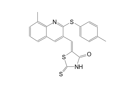 4-thiazolidinone, 5-[[8-methyl-2-[(4-methylphenyl)thio]-3-quinolinyl]methylene]-2-thioxo-, (5Z)-