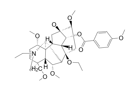 LIACONITINE-C;N-ETHYL-1-ALPHA,6-ALPHA,16-BETA,18-TETRAMETHOXY-8-ETHOXY-13-BETA-OL-2,3-DEHYDROACONITANE-14-ANISOYLATE