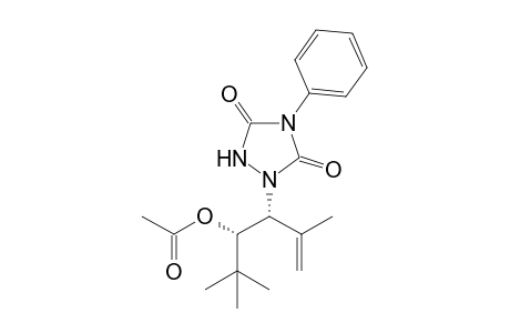 (3R*,4S*)-4-Acetoxy-2,5,5-trimethyl-3-(4'-phenyl-1',2',4'-triazolidine-3',5'-dion-1'-yl)-1-hexene