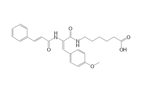6-[((2E)-3-(4-methoxyphenyl)-2-{[(2E)-3-phenyl-2-propenoyl]amino}-2-propenoyl)amino]hexanoic acid
