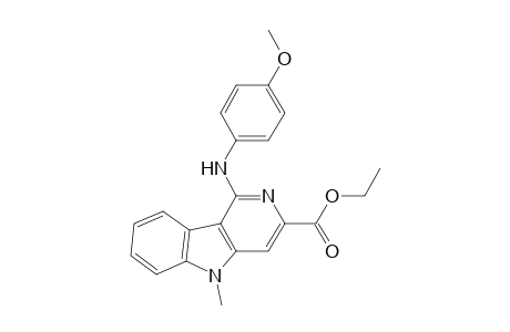 5H-Pyrido[4,3-b]indole-3-carboxylic acid, 1-[(4-methoxyphenyl)amino]-5-methyl-, ethyl ester