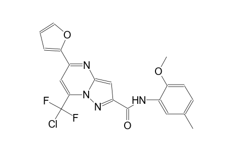 7-[chloranyl-bis(fluoranyl)methyl]-5-(furan-2-yl)-N-(2-methoxy-5-methyl-phenyl)pyrazolo[1,5-a]pyrimidine-2-carboxamide