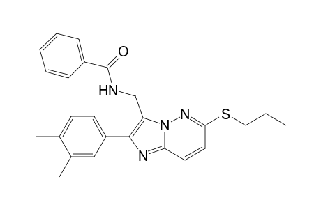 N-[[2-(3,4-dimethylphenyl)-6-(propylthio)-3-imidazo[1,2-b]pyridazinyl]methyl]benzamide