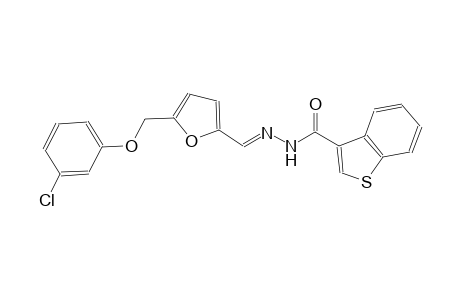 N'-((E)-{5-[(3-chlorophenoxy)methyl]-2-furyl}methylidene)-1-benzothiophene-3-carbohydrazide