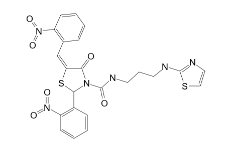 N-3-[[2-(2-NITROPHENYL)-4-OXO-5-(2-NITROBENZYLIDENE)-1,3-THIAZOLIDINE]-CARBAMYL]-PROPYL-2-AMINOTHIAZOLE