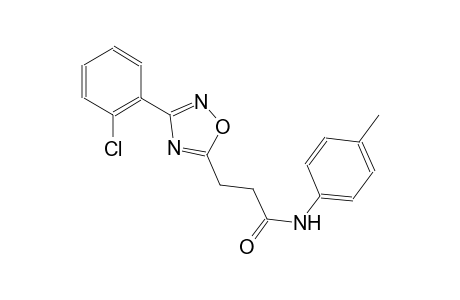 3-[3-(2-chlorophenyl)-1,2,4-oxadiazol-5-yl]-N-(4-methylphenyl)propanamide