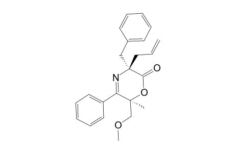 (3R,6R)-3-Allyl-3-benzyl-6-(methoxymethyl)-6-methyl-2-oxo-5-phenyl-3H-1,4-oxazin-2(6H)-one