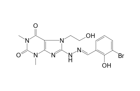 3-Bromo-2-hydroxybenzaldehyde [7-(2-hydroxyethyl)-1,3-dimethyl-2,6-dioxo-2,3,6,7-tetrahydro-1H-purin-8-yl]hydrazone