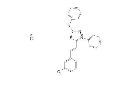 4-PHENYL-5-(3-METHOXY-CINNAMOYL)-1,3,4-THIADIAZOLIUM-2-PHENYLAMINE-CHLORIDE