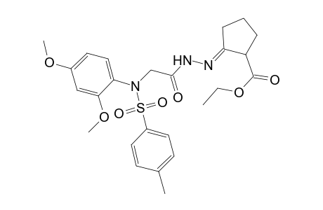2-([2-[(2,4-dimethoxy-phenyl)-(toluene-4-sulfonyl)-amino]-acetyl]-hydrazono)-cyclopentanecarboxylic acid ethyl ester